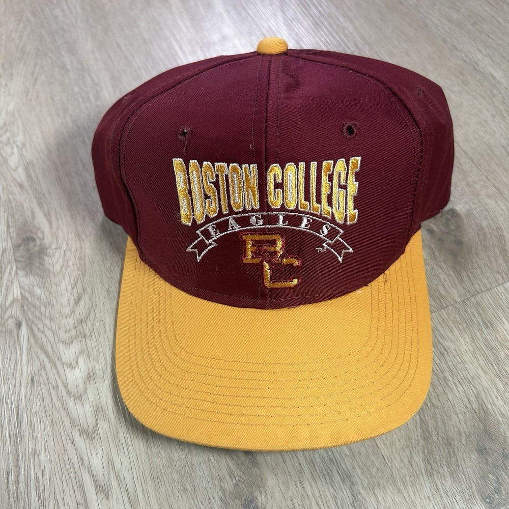VTG Boston College Eagles Snapback Hat The Game Maroon Yellow Cap